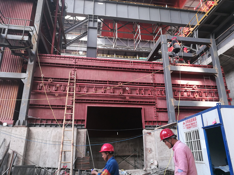 Power plant waste heat boiler site