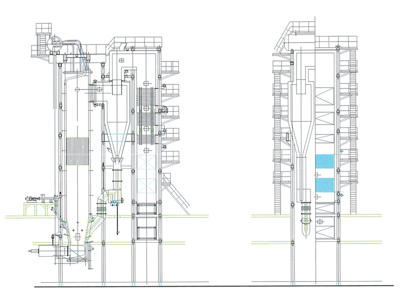 Circulating fluidized bed boiler